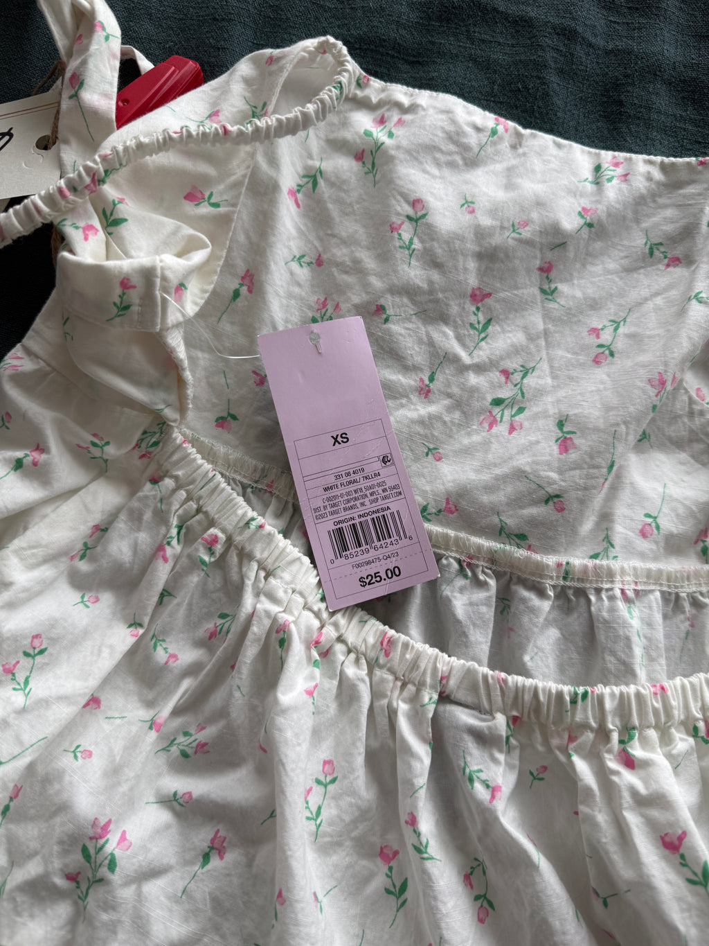14. Brand new White Floral Tiered Spaghetti Strap Mini Dress