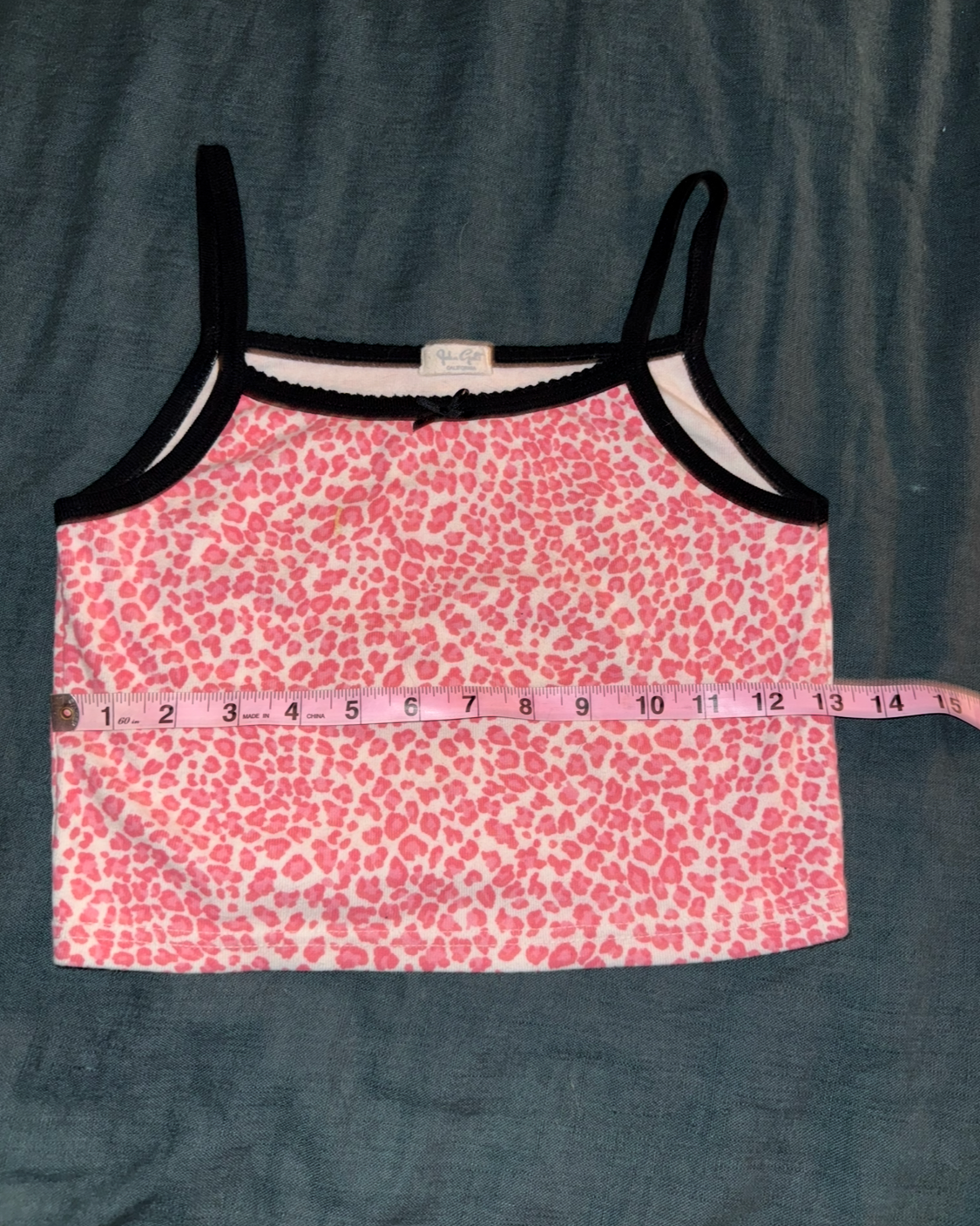 17. Pink Floral Crop Tank Top