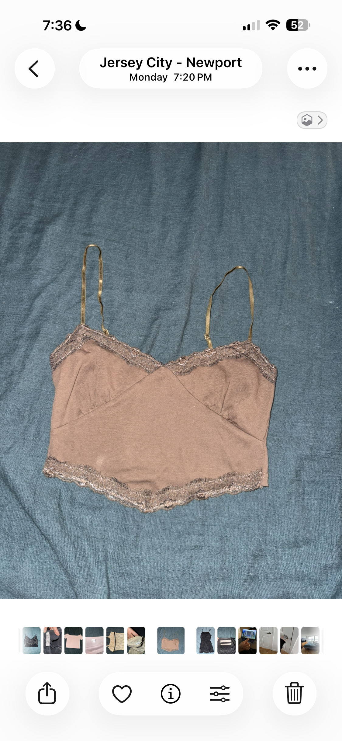 19 - Brown Lace Bralette Crop Top