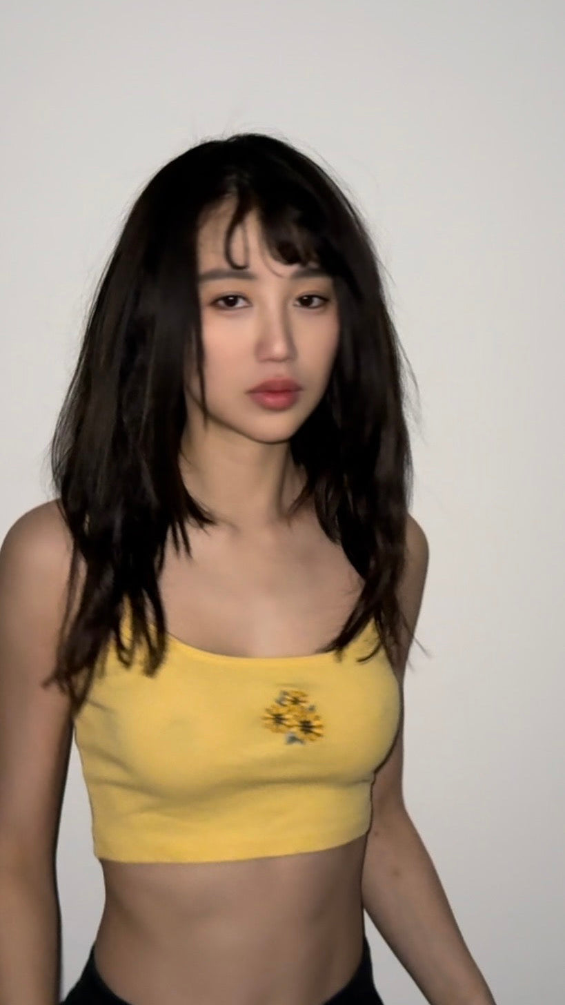 3. Yellow Crop Top