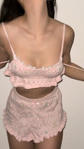 4. Pink Ruffle Two-Piece Set