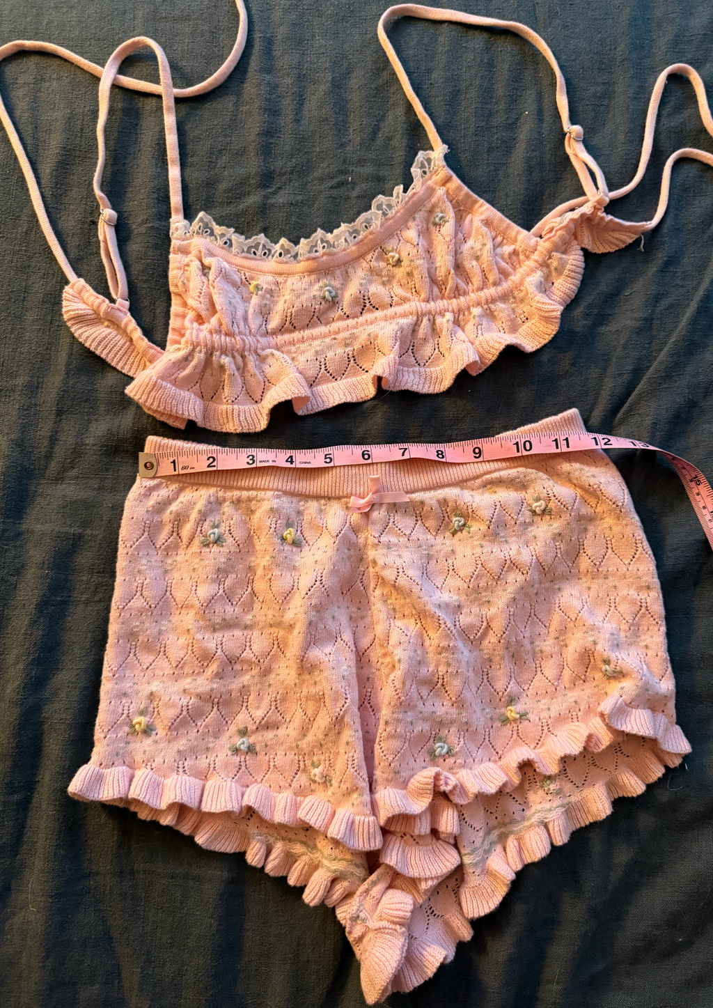 4. Pink Ruffle Two-Piece Set