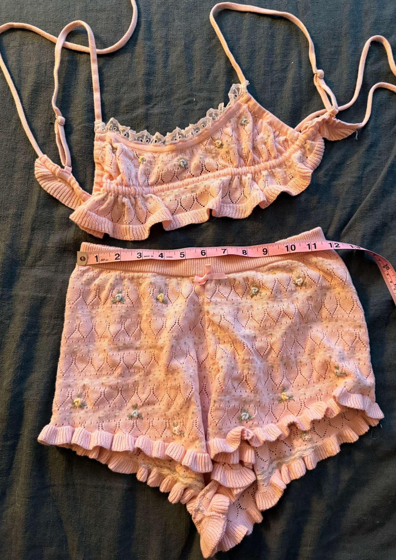 4. Pink Ruffle Two-Piece Set